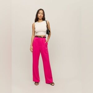 REFORMATION Mason Pant In Corvette Pink Size 2